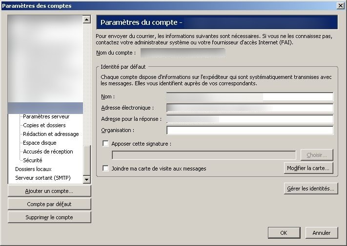 le compte est ajout&eacute;